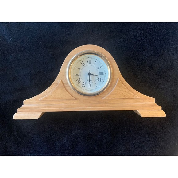 Other - Westclox Desk/Mantle Clock, Light Wood Color, Quartz, Never Used, WORKS